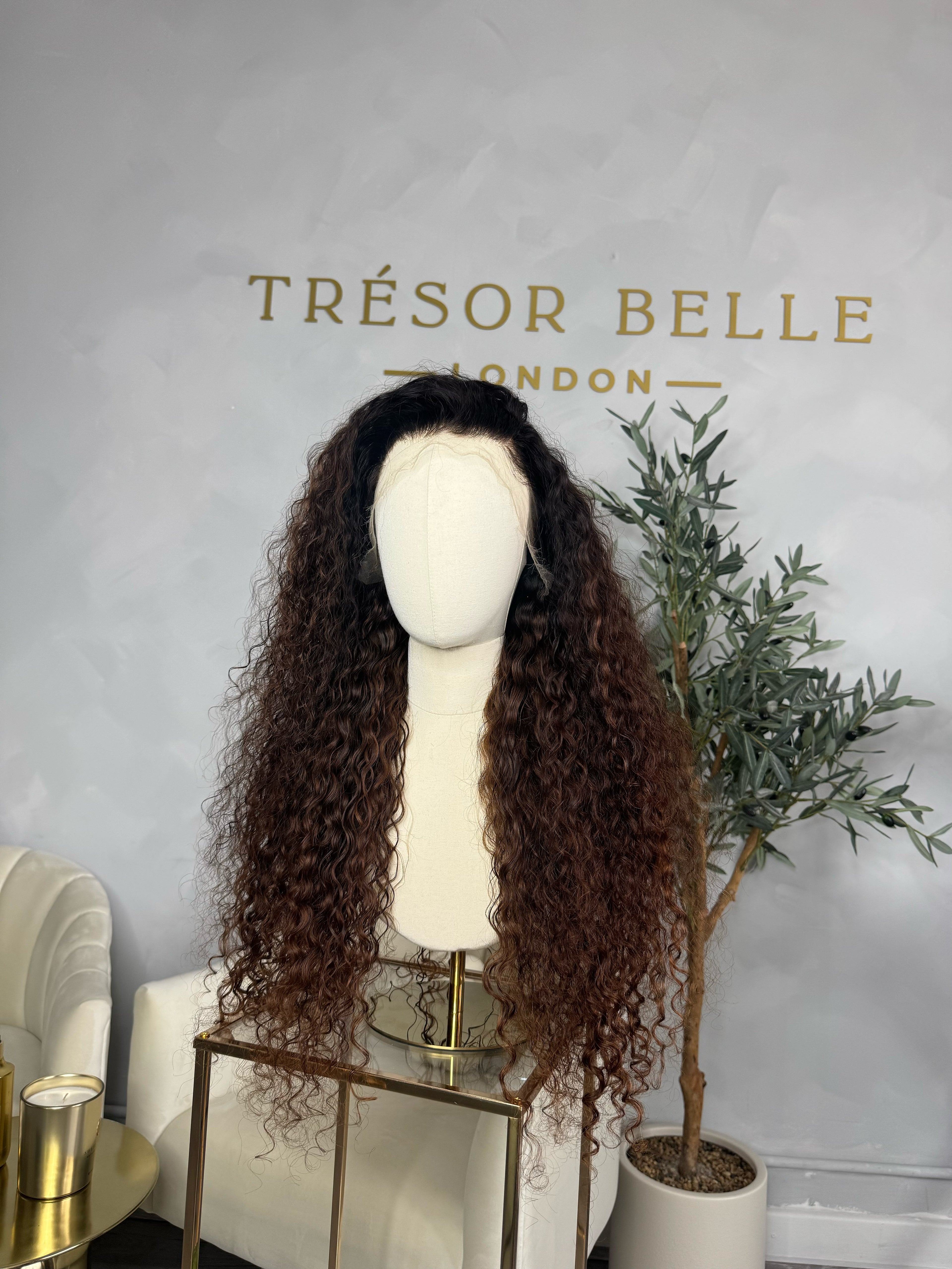 Soraya | 28” Chocolate Brown Burmese Curly Wig