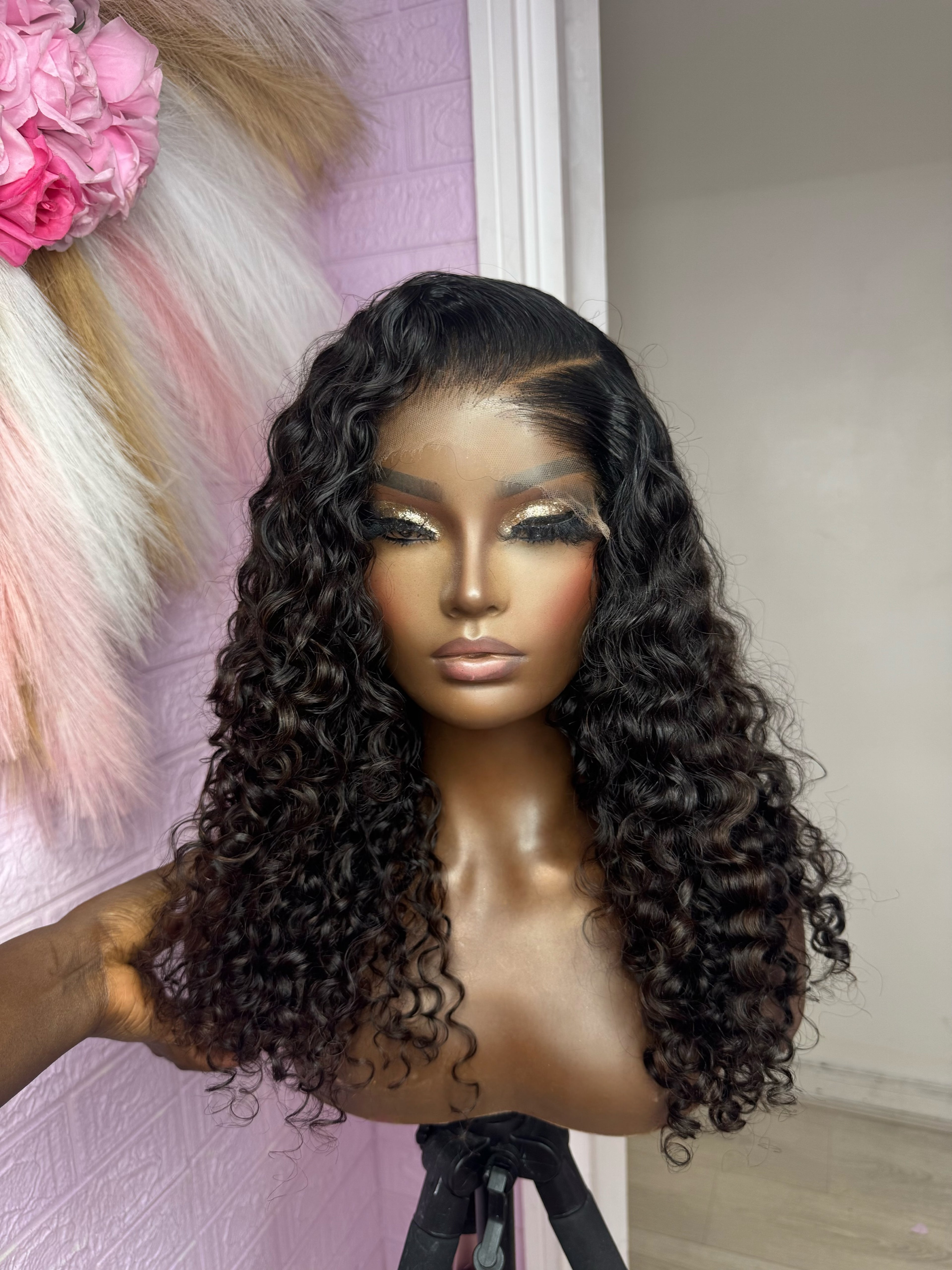 Olivia 6x6 Glueless Brown curly wig