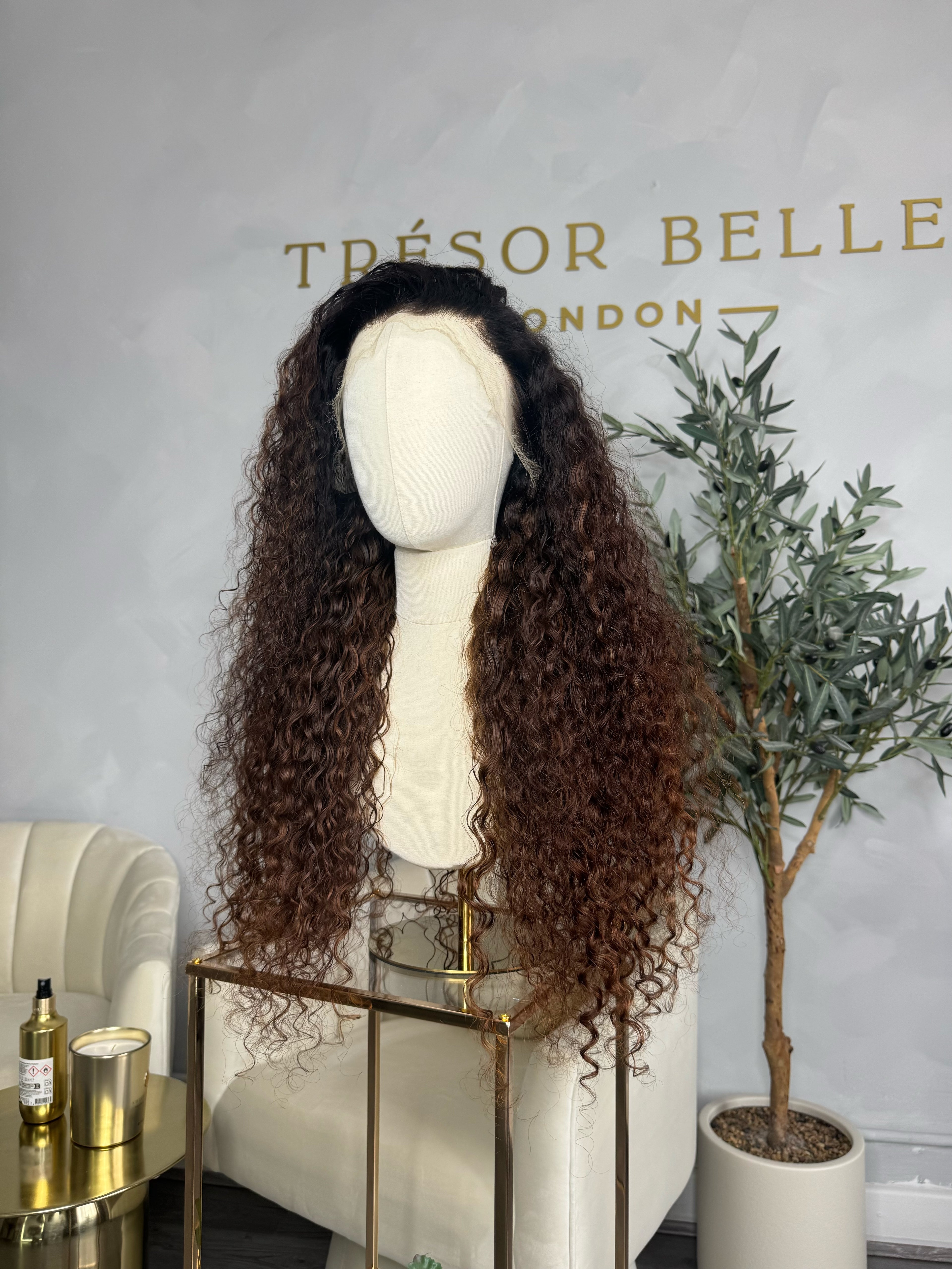 Soraya | 28” Chocolate Brown Burmese Curly Wig