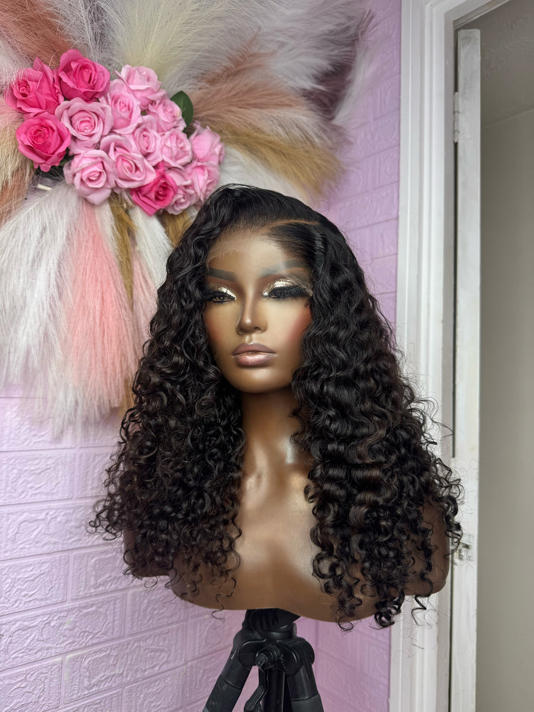 Olivia 6x6 Glueless Brown curly wig