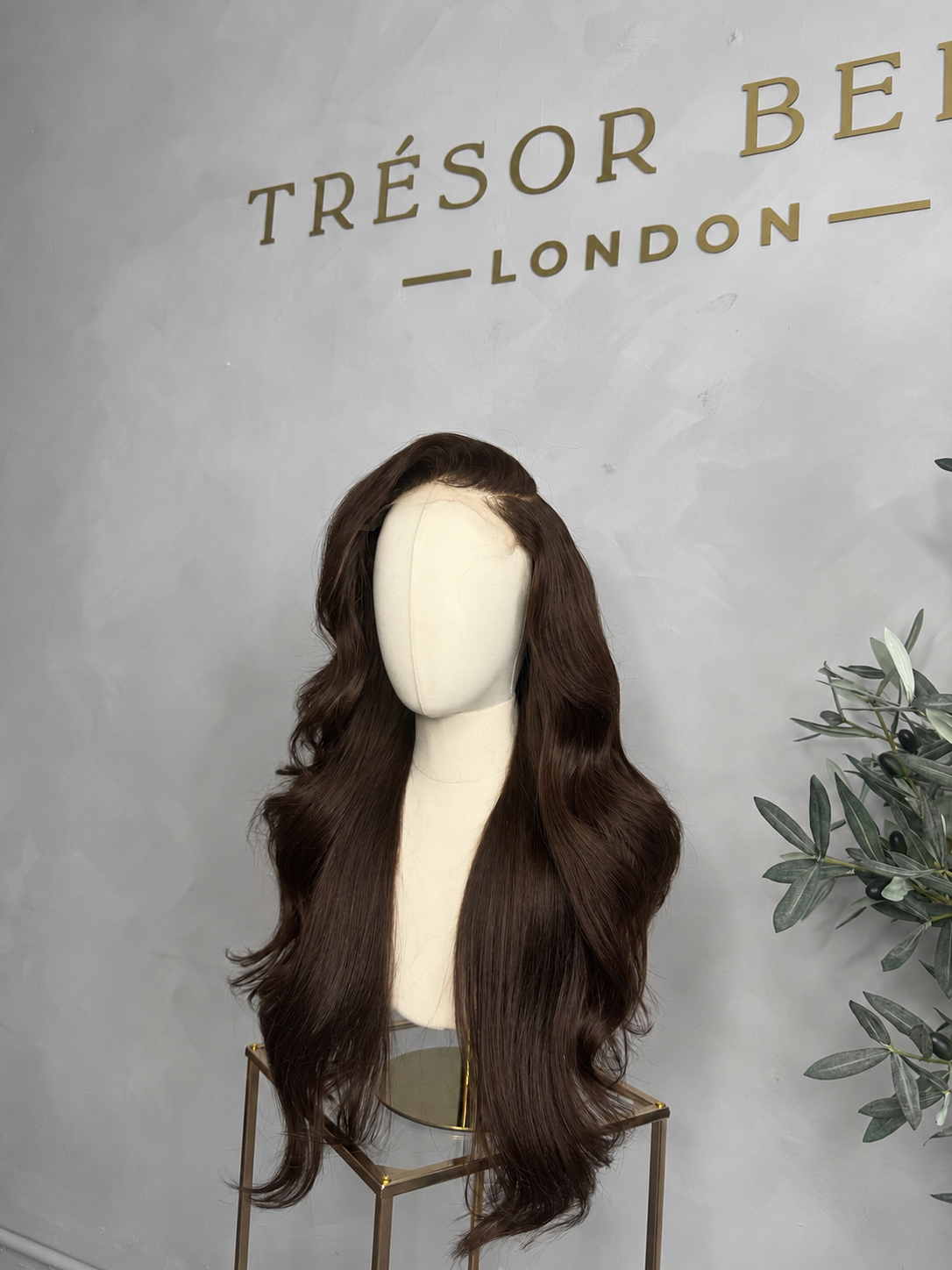 Laura 24” layered 6x6 brown glueless wig